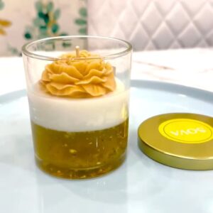 Yellow Peoney Crystal Candle