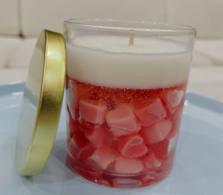Crystal Strawberry Candle