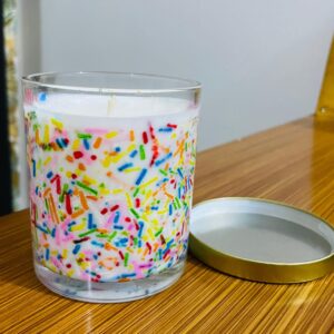 Rainbow Flakes Candle